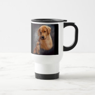 Goldener Retriever-Gläubiger-Tasse Reisebecher