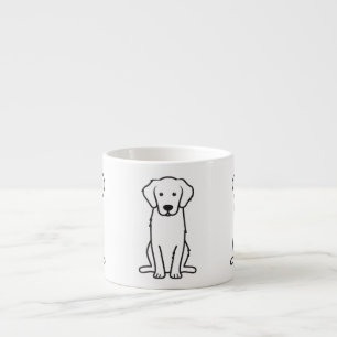 Goldener Retriever-HundeCartoon Espressotasse