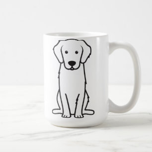 Goldener Retriever-HundeCartoon Kaffeetasse
