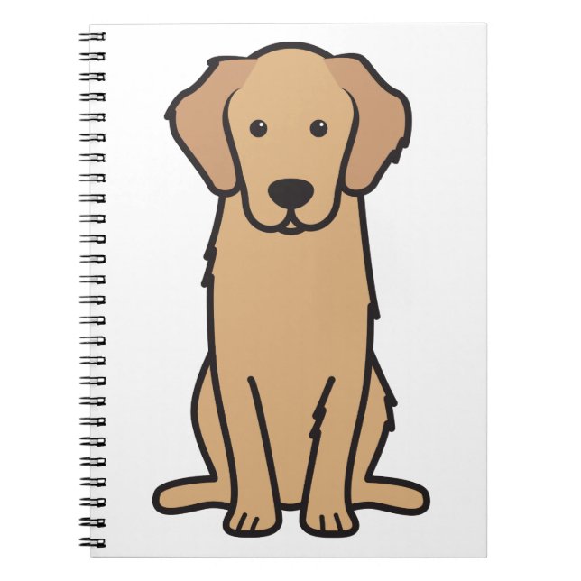 Goldener Retriever-HundeCartoon Notizblock (Vorderseite)