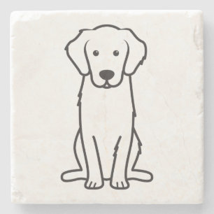 Goldener Retriever-HundeCartoon Steinuntersetzer