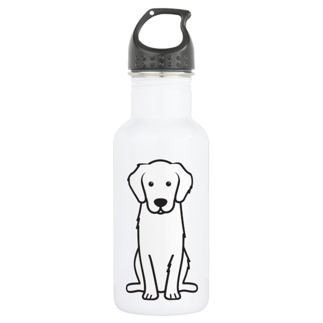 Goldener Retriever-HundeCartoon Trinkflasche (Vorderseite)