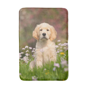 Goldener Retriever-Hundniedlicher Goldie Welpe - Badematte