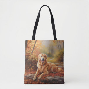 Goldener Retriever im Herbst Leaves Inspiriert Tasche