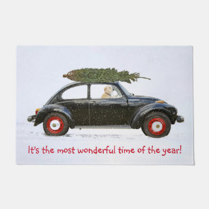 Goldener Retriever in Old Car Fußmatte