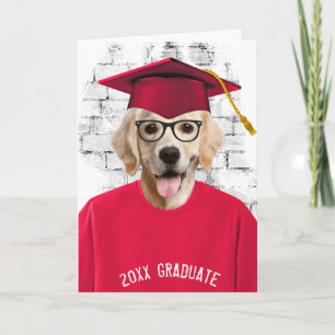 Goldener Retriever in Rot-T - Shirt Karte