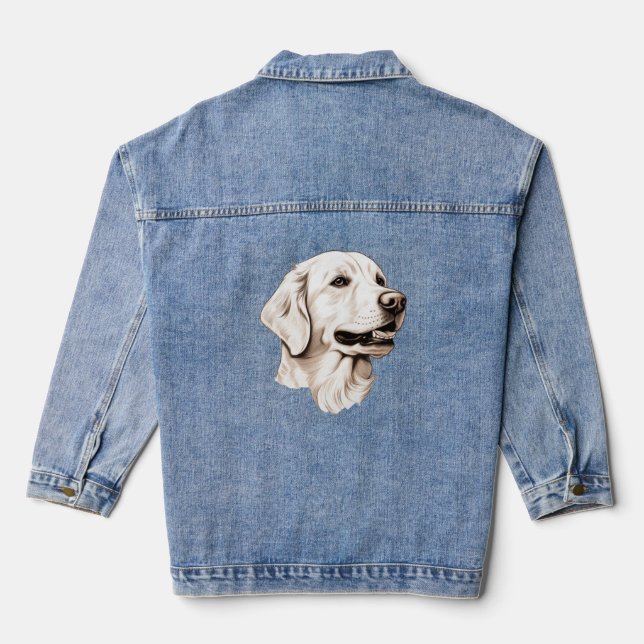 Goldener Retriever Jeansjacke (Rückseite)