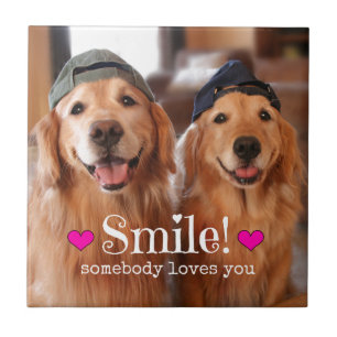 Goldener Retriever jemand Lieben Sie Fliese