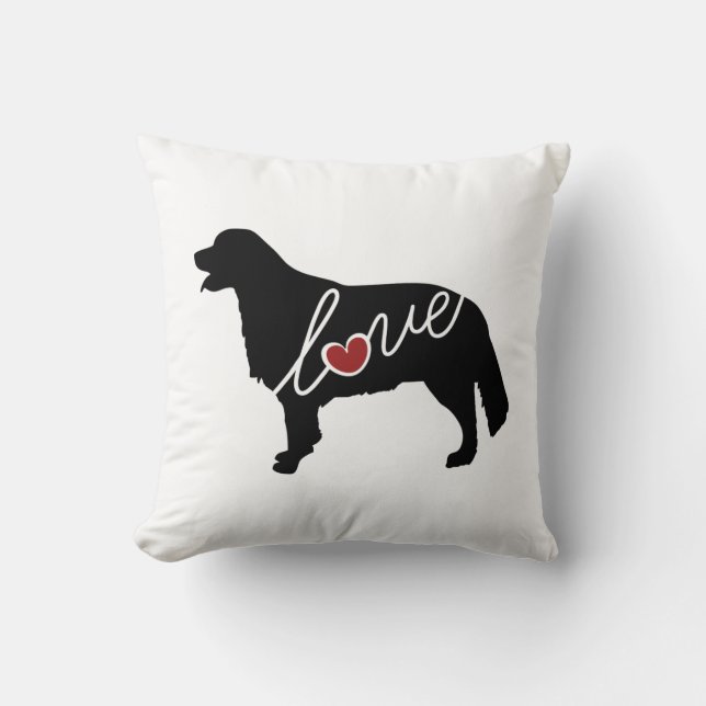 Goldener Retriever-Liebe Kissen (Vorderseite)