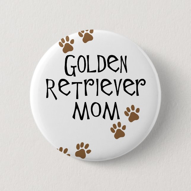 Goldener Retriever-Mama Button (Vorderseite)