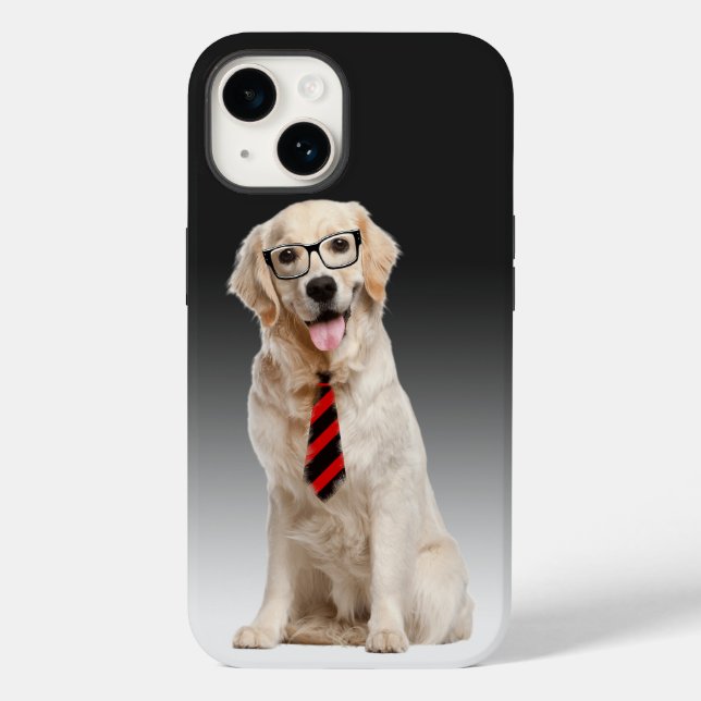 Goldener Retriever mit Brille Case-Mate iPhone 14 Hülle (Rückseite)