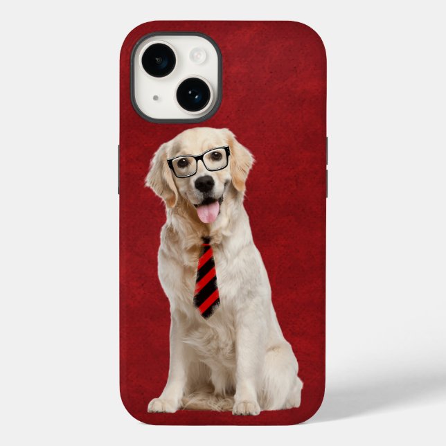 Goldener Retriever mit Brille Case-Mate iPhone 14 Hülle (Rückseite)