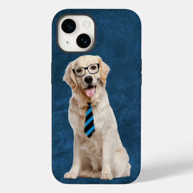 Goldener Retriever mit Brille Case-Mate iPhone 14 Hülle (Rückseite)