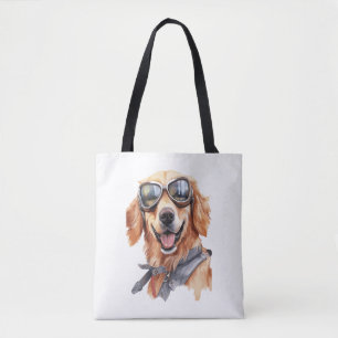Goldener Retriever mit Sonnenbrille Tasche