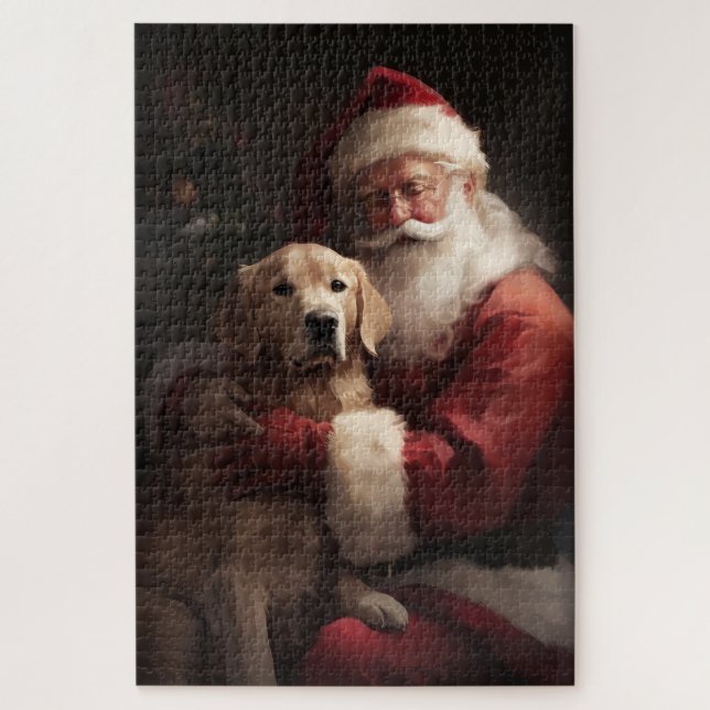 Goldener Retriever mit Weihnachten (Vertikal)