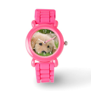 Goldener Retriever-niedliche Armbanduhr