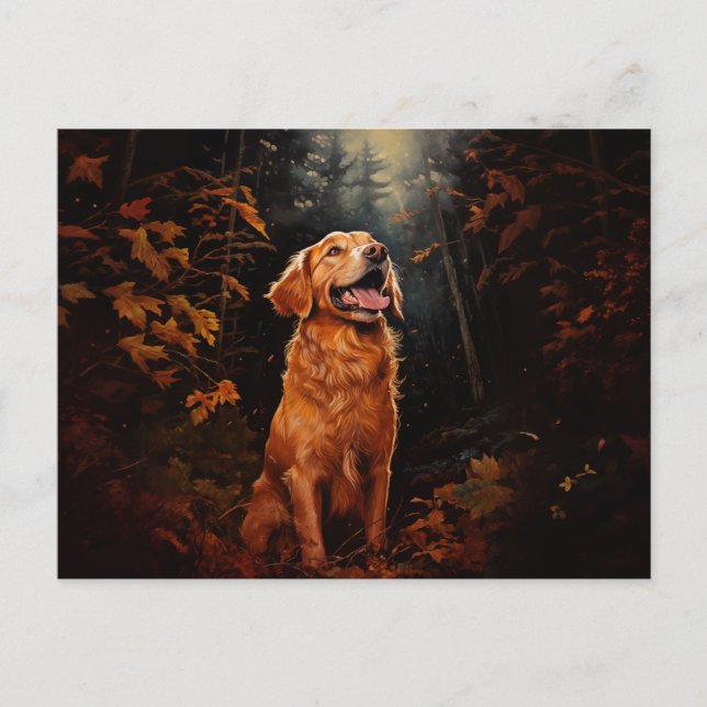 Goldener Retriever Postkarte (Vorderseite)