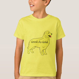 Goldener Retriever scherzt den T - Shirt, der als T-Shirt