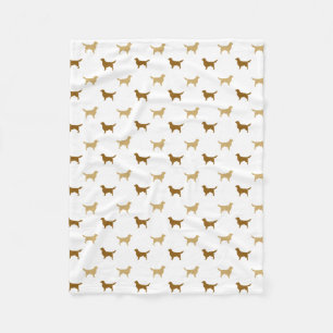 Goldener Retriever-Silhouette-Muster Fleecedecke