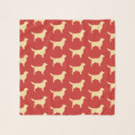 Goldener Retriever-Silhouette-Muster Schal<br><div class="desc">Der Schal des goldenen Liebhabers</div>
