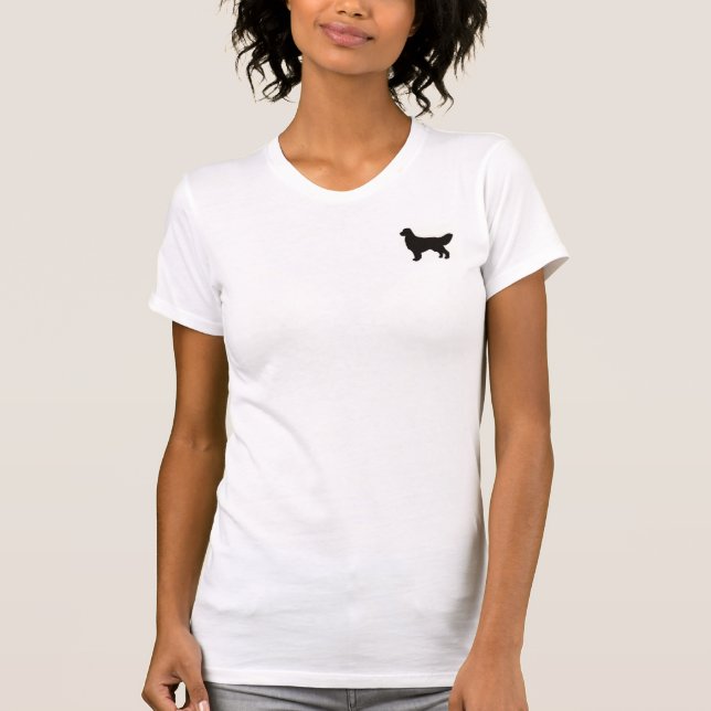 Goldener Retriever-Silhouette-Shirt T-Shirt (Vorderseite)