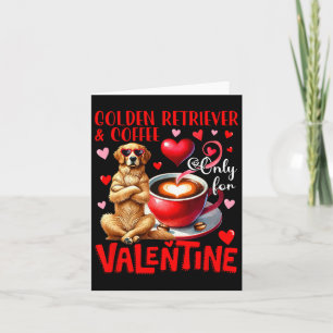 Goldener Retriever und Kaffee nur für Valentine Jo Karte