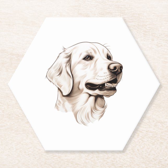 Goldener Retriever Untersetzer (Vorderseite)