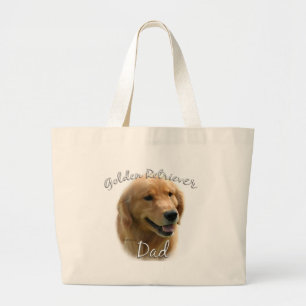 Goldener Retriever Vater 2 Jumbo Stoffbeutel