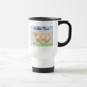 Goldener Retriever-Welpen-Reise-Tasse Reisebecher