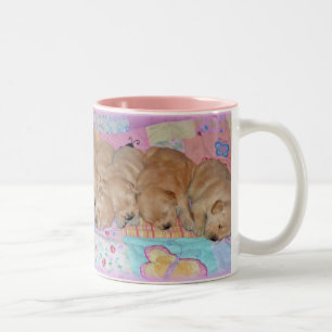 Goldener Retriever-Welpen-Sänfte-Getränk-Tasse Zweifarbige Tasse