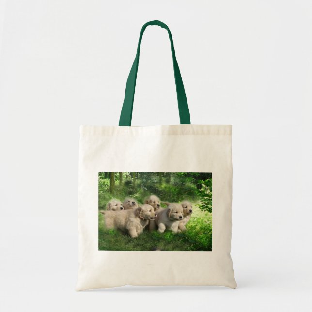 Goldener Retriever-Welpen-Taschen-Tasche Tragetasche (Vorne)