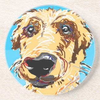 Goldener Retriever-Zeichnen Untersetzer
