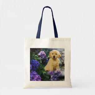 Goldener Retrieverhydrangea-Taschen-Tasche Tragetasche
