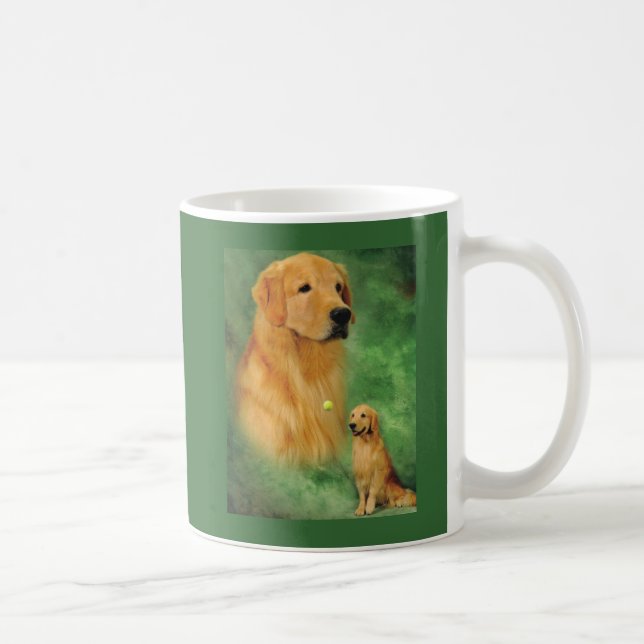 Goldener Retrieverspencer-Tasse Kaffeetasse (Rechts)
