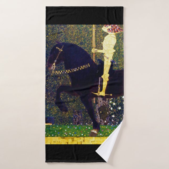 Goldener Ritter, Gustav Klimt Badehandtuch (Badehandtuch)