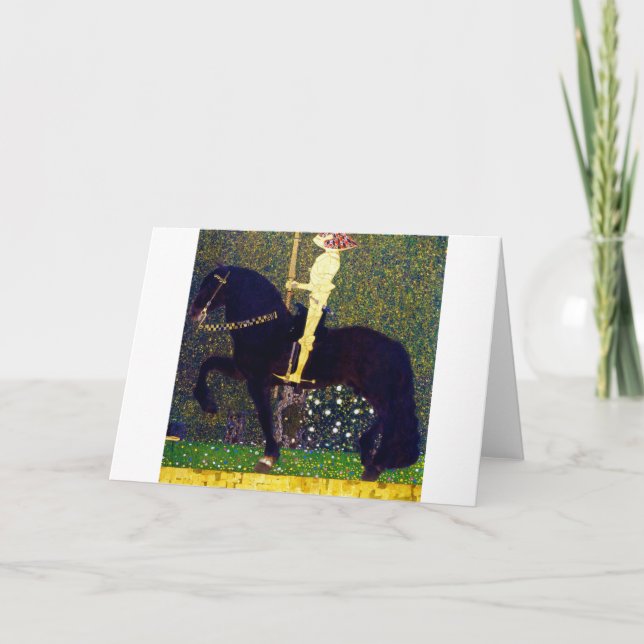 Goldener Ritter, Gustav Klimt Karte (Vorderseite)