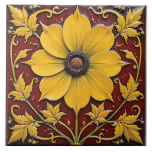 Goldener Ruhm auf Crimson Fliese