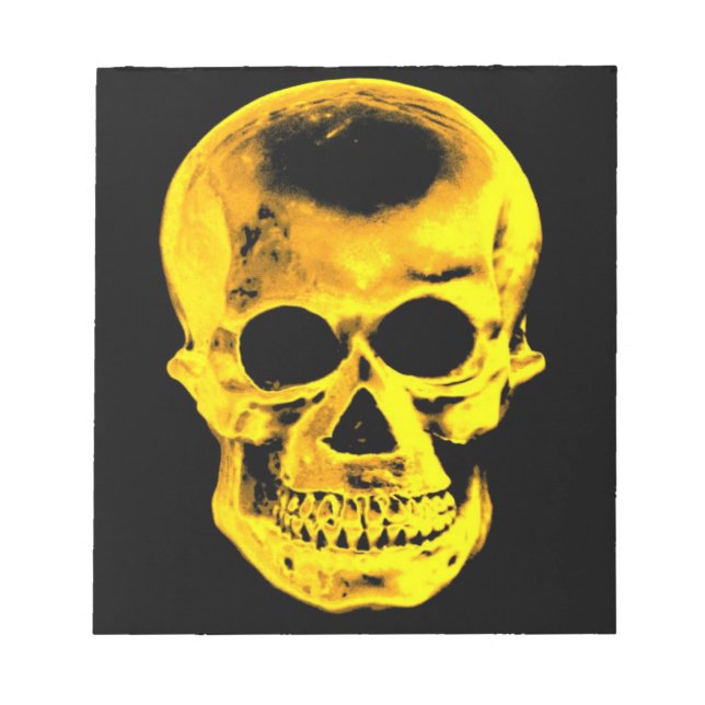 Goldener Schädel Notizblock (Vorderseite)