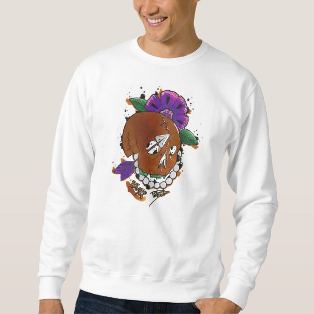 goldener Schädel Sweatshirt (Vorderseite)