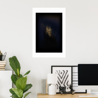 Goldener Schimmer Dunkle Stimmung Abstrakt Kunst Poster