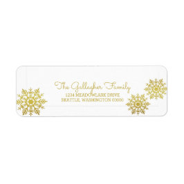 Goldener schimmernder Chic Snowflake Urlaub