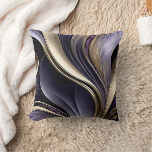Goldener Schleier - Luxuriöses Gold und violette A Kissen