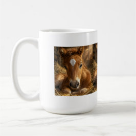Goldener Schlummer sanftes Fohlen Kaffeetasse