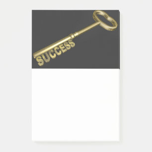 Goldener Schlüssel zum Erfolg Fotografie Motivier Post-it Klebezettel