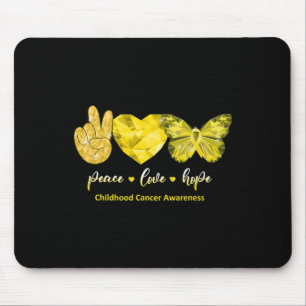 Goldener Schmetterling Frieden Liebe Hoffnung Kind Mousepad