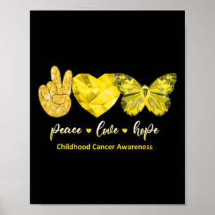 Goldener Schmetterling Frieden Liebe Hoffnung Kind Poster