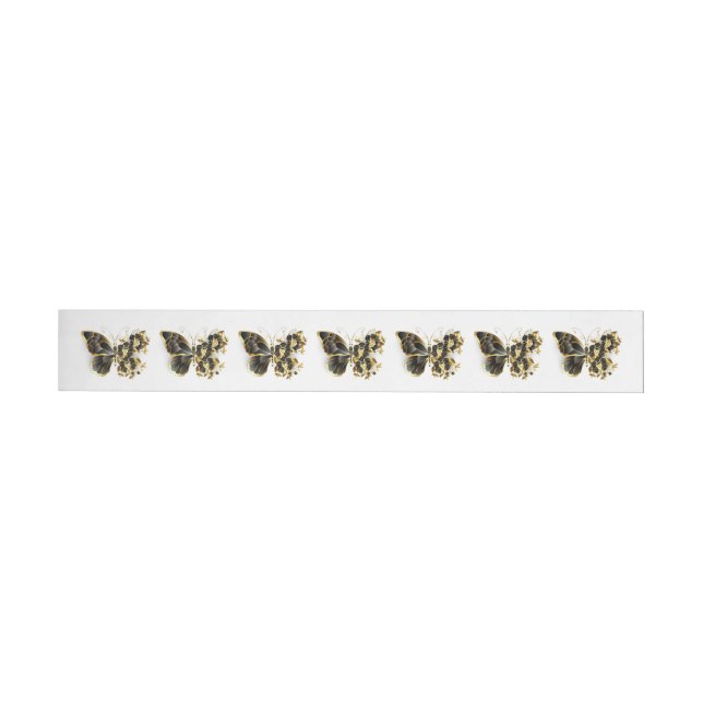 Goldener Schmetterling mit schwarzem Orchid (Person)