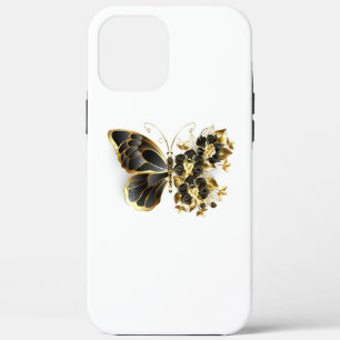 Goldener Schmetterling mit schwarzem Orchid Case-Mate iPhone Hülle
