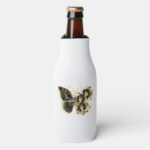 Goldener Schmetterling mit schwarzem Orchid Flaschenkühler