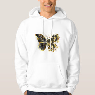 Goldener Schmetterling mit schwarzem Orchid Hoodie